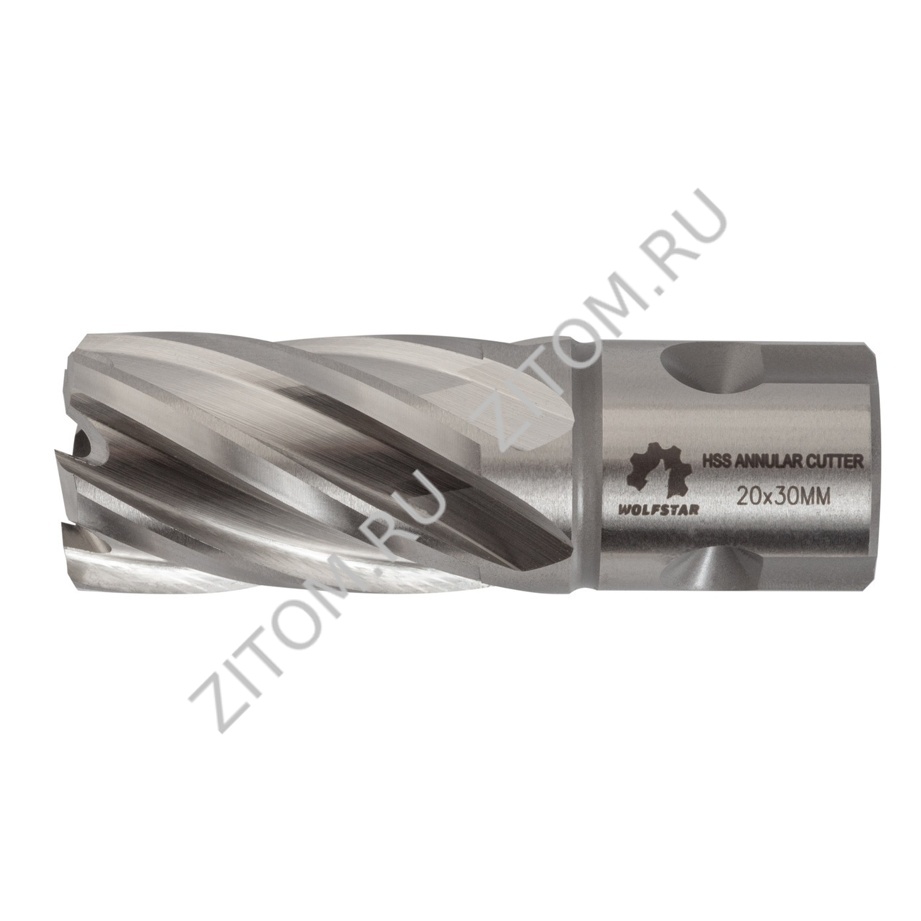 Сверло корончатое по металлу 20х30мм Р6М5/М2 хв.Weldon 19mm WOLFSTAR